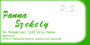panna szekely business card